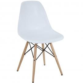 Pyramid EEI-180-WHI White Dining  Side Chair